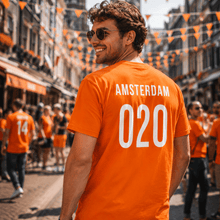 Afbeelding in Gallery-weergave laden, Amsterdam 020 Oranje Tshirt WK