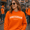 Amsterdam Oranje Sweater tijdens koningsdag
