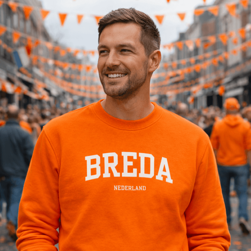 Breda oranje sweater voor heren tijdens Koningsdag