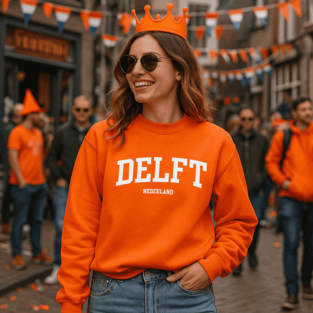Delft Oranje Sweater tijdens Koningsdag