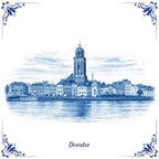 Delftsblauw tegeltje van Deventer