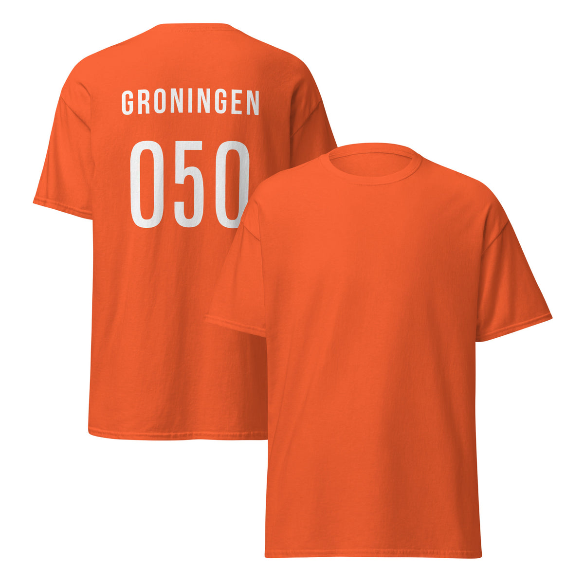Groningen 050 oranje Tshirt