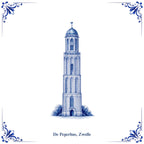 Tegeltje De Peperbus Zwolle | 15x15cm