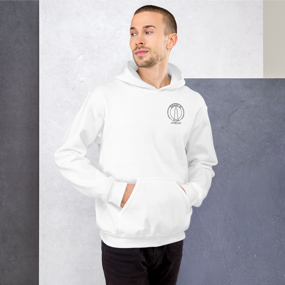 Domtoren Utrecht - Unisex Hoodie wit