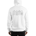 Grachtenpanden Amsterdam - Hoodie wit