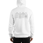 Grachtenpanden Amsterdam - Hoodie wit